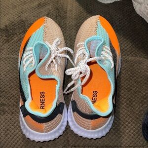 Fashion Nova Vibrant Orange and Blue Sneakers